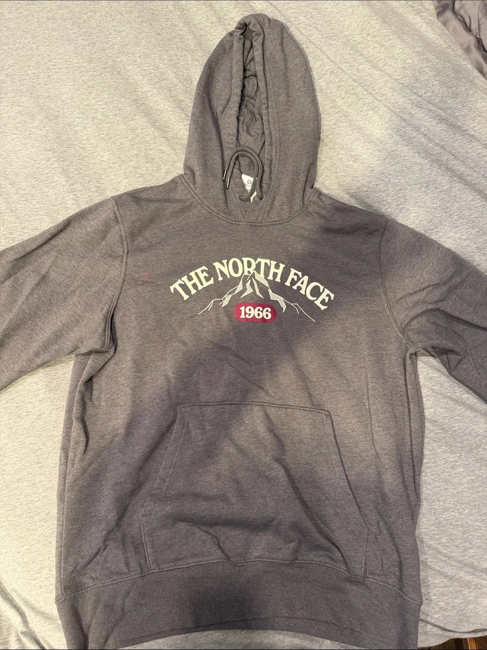 The North Face Men's Charcoal Hoodie with 1966 Crest